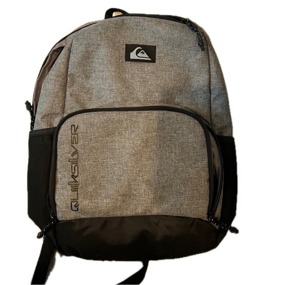 Quiksilver Handbags - New With Tags QUIKSILVER Gray Black Full Size Backpack